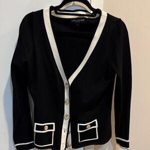 Central Park West Black and Cream Blazer